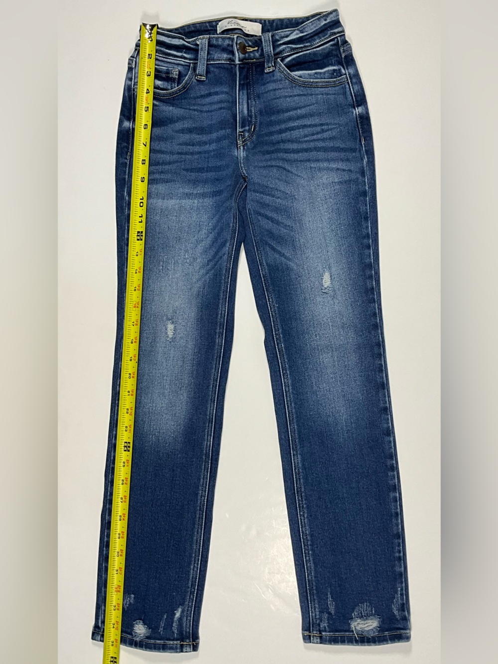 KanCan Signature Distressed Mid-Rise Stretch Cropped Jeans Size 24 VBK1488A - Picture 7 of 14